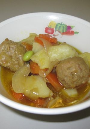 ミートボールと野菜のカレー煮★宇都宮給食-レシピのメイン写真