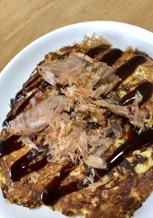 天ぷら粉でとろふわお好み焼き-レシピのメイン写真