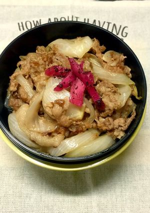豚こまと玉ねぎのソースおかか炒め☆-レシピのメイン写真