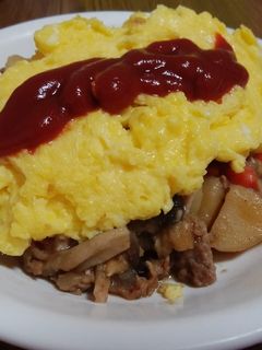 ふあふあ卵のキノコオムレツ-レシピのメイン写真