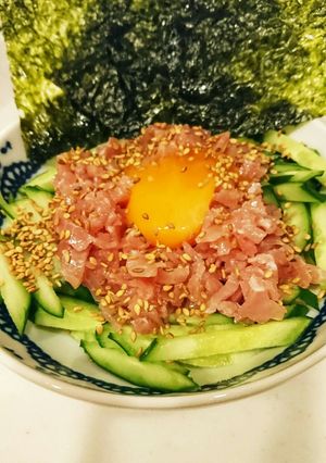 生ハムユッケもどき-レシピのメイン写真