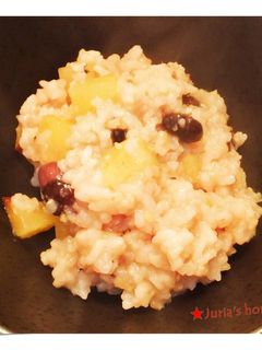 胃に優しい☆黒豆とサツマイモの生姜おかゆ-レシピのメイン写真