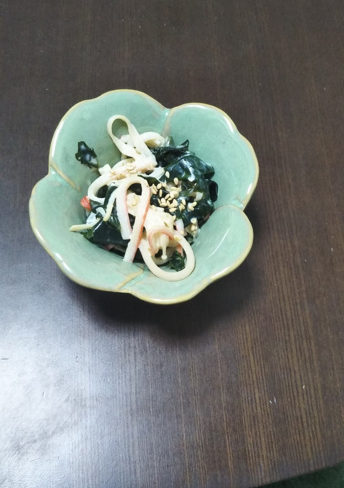 えのきとカニカマ、わかめのマヨポン和え-レシピのメイン写真