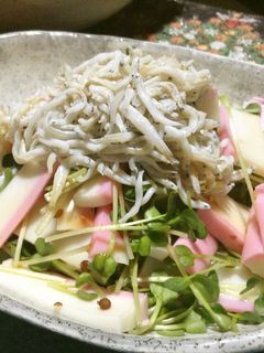 かまぼことしらすの貝割れサラダ-レシピのメイン写真