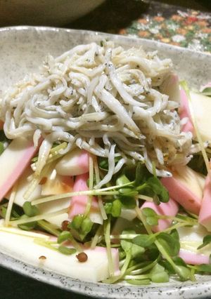 かまぼことしらすの貝割れサラダ-レシピのメイン写真