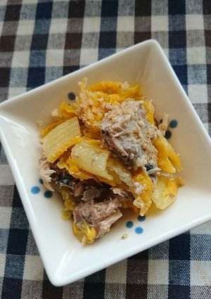 サバ缶と黄色白菜の柚子酢合え(^-^)-レシピのメイン写真