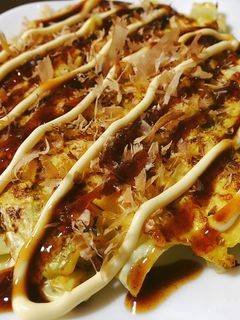 粉無しで♪キャベツと卵のお好み焼き風-レシピのメイン写真
