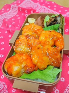 のっけ弁当(エビチリ)-レシピのメイン写真