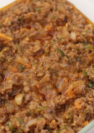 野菜多めなんちゃって煮込みハンバーグ丼-レシピのメイン写真