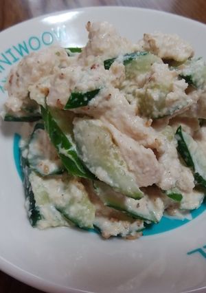 鶏肉ときゅうりのおからサラダ-レシピのメイン写真