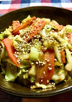 キャベツと人参の簡単油炒め-レシピのメイン写真