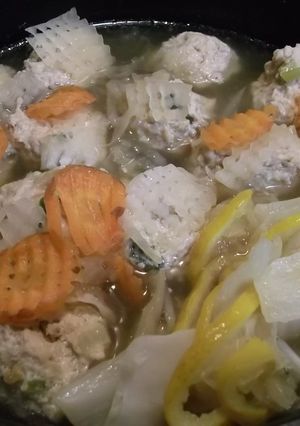 ワンパン♬美酒鍋de鶏団子-レシピのメイン写真