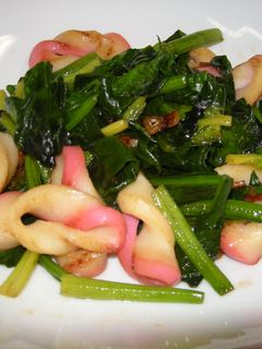 かまぼことほうれん草の炒め物-レシピのメイン写真