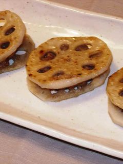 シャキシャキ♪蓮根の挟み焼き-レシピのメイン写真