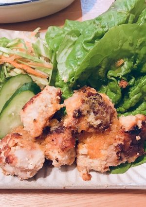 下味冷凍の唐揚げをヘルシーに-レシピのメイン写真