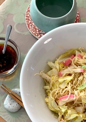全蛋麺①塩焼きそば(お酢ダレを添えて）-レシピのメイン写真