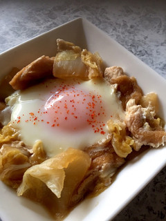 ♪白菜と油揚げの巣ごもり卵♪-レシピのメイン写真