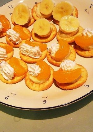 みかんとバナナの　リッツパーティー！-レシピのメイン写真