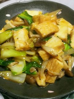 チンゲン菜と厚揚げの中華炒め-レシピのメイン写真