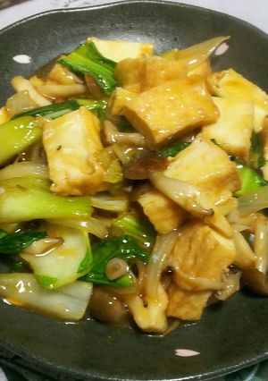 チンゲン菜と厚揚げの中華炒め-レシピのメイン写真