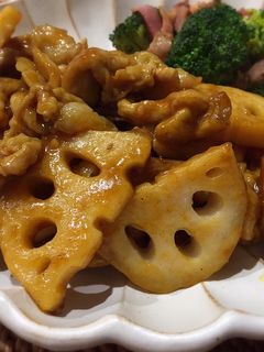 豚肉とレンコンのカレー炒め-レシピのメイン写真