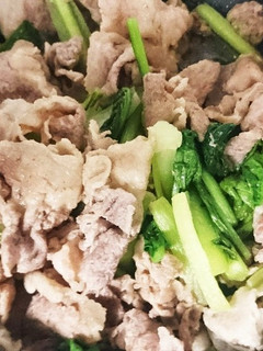 豚肉と小松菜のオイスターソース炒め-レシピのメイン写真