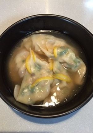 海老とニラの餃子スープ-レシピのメイン写真