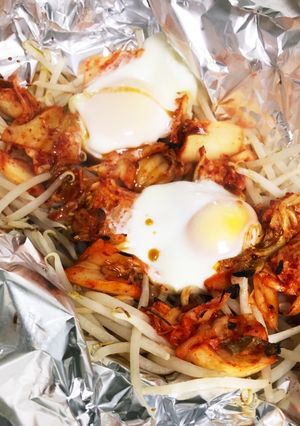 もやしとキムチのホイル焼き-レシピのメイン写真
