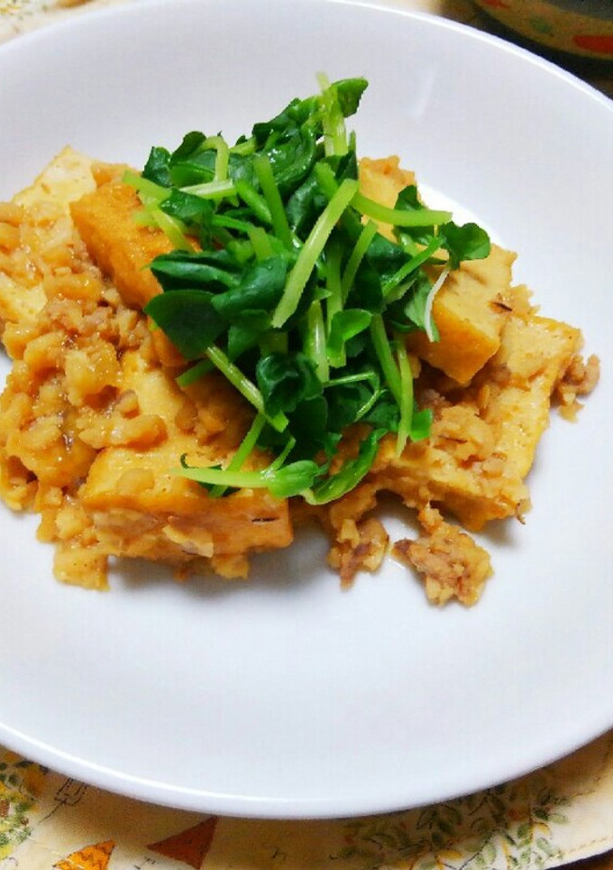 大豆ミートと厚揚げのとろ味噌煮-レシピのメイン写真