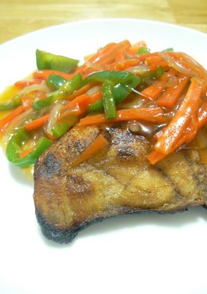 ぶりのソテー甘酢野菜あんかけ-レシピのメイン写真