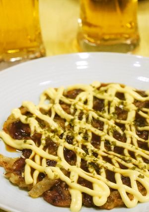 簡単おつまみ★玉ねぎのお好み焼き風-レシピのメイン写真