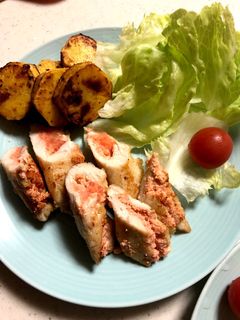 ささみの明太子はさみ焼き-レシピのメイン写真