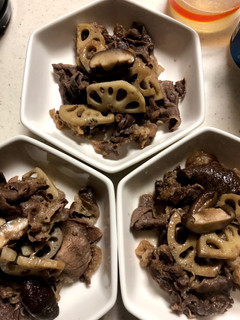 牛肉のごまぎれとレンコンのしぐれ煮-レシピのメイン写真