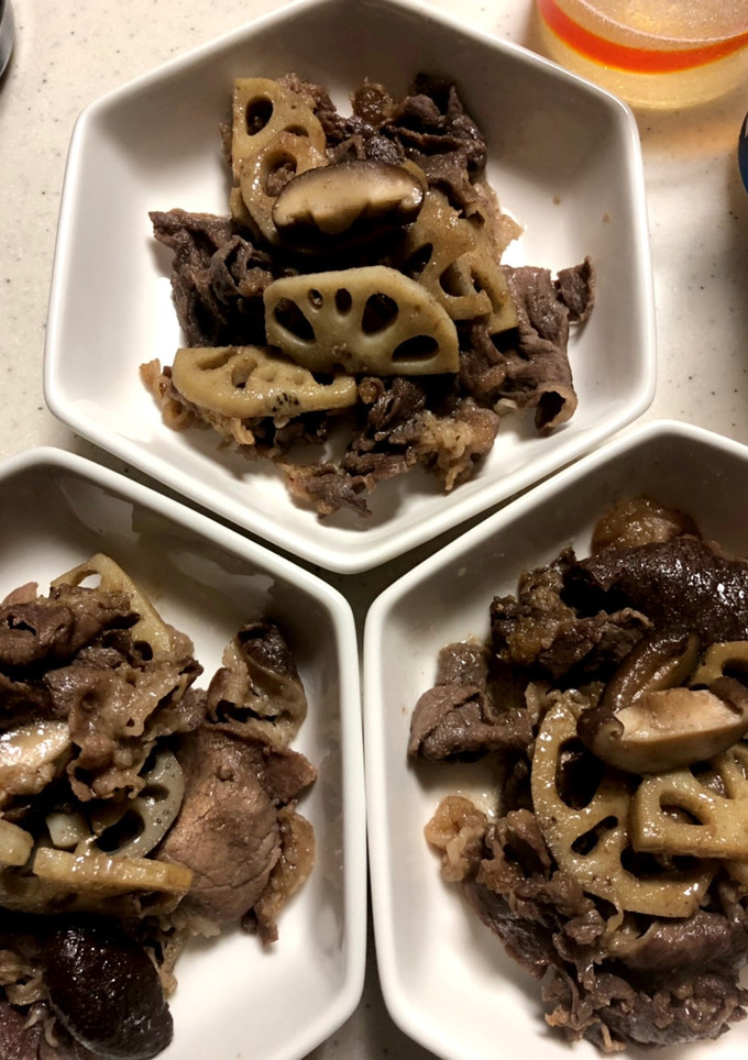 牛肉のごまぎれとレンコンのしぐれ煮-レシピのメイン写真
