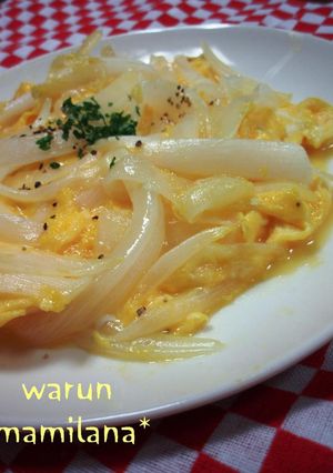 超簡単♣新たまねぎの卵とじ♣-レシピのメイン写真
