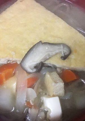 冬野菜たっぷりでけんちん汁たぬき蕎麦-レシピのメイン写真