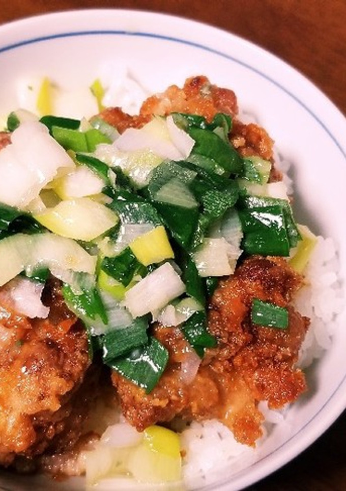 ご飯がすすむ！ネギ塩唐揚げ丼-レシピのメイン写真