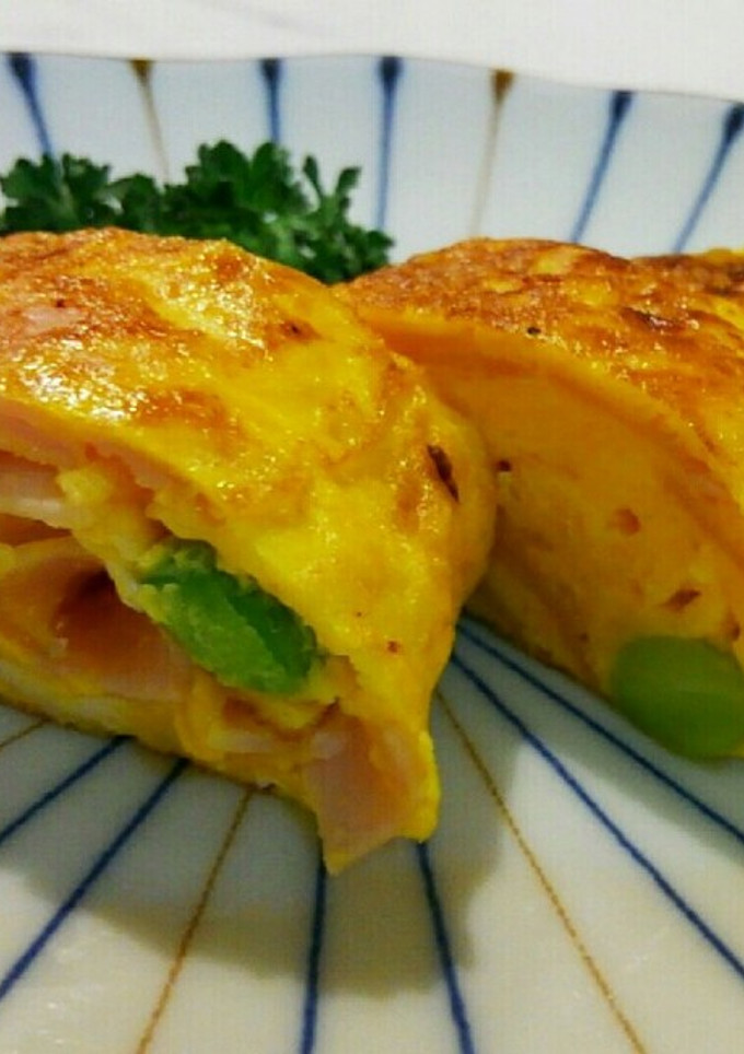 ハムと枝豆のふんわり玉子焼き-レシピのメイン写真