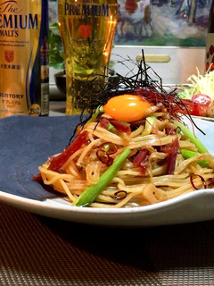 男が惚れる料理・さきいかの和風パスタ♡゙-レシピのメイン写真
