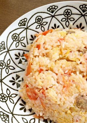 レンジで、ウインナー＆トマトのチャーハン-レシピのメイン写真