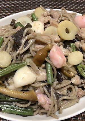 鴨肉と日本そばのチャンプル-レシピのメイン写真