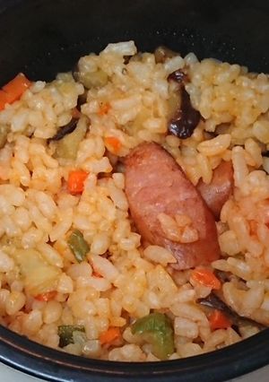 ソーセージとミックス野菜のトマトライス-レシピのメイン写真