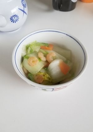 白菜とエビの塩炒め-レシピのメイン写真