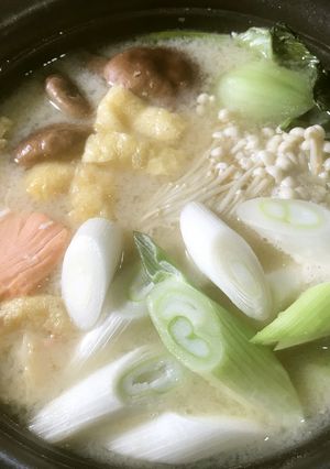 美人レシピ・石狩鍋の甘酒風味-レシピのメイン写真