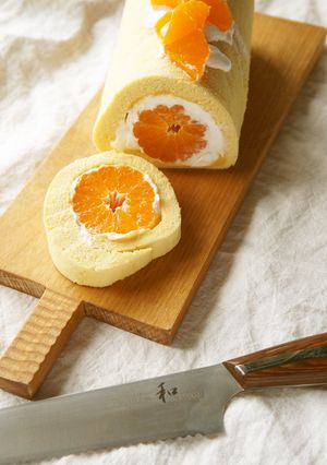 丸ごとみかんロールケーキ-レシピのメイン写真
