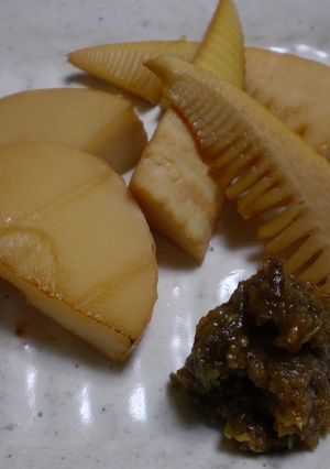 酒の肴に♪筍の照り焼きふきのとう味噌添え-レシピのメイン写真