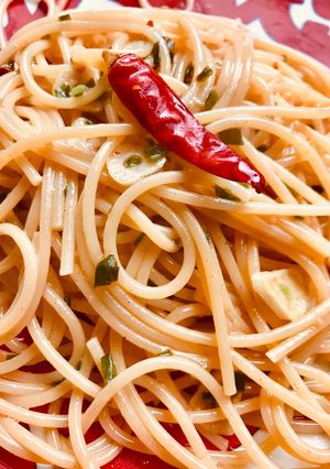 燻製オリーブオイルのガーリック醤油パスタ-レシピのメイン写真