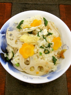 福岡県産野菜の炊きおこわ-レシピのメイン写真