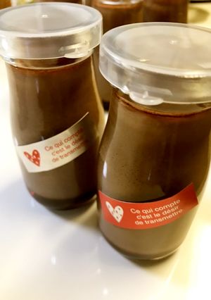 バレンタインになめらかチョコプリン-レシピのメイン写真