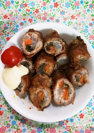 業務スーパーのすき焼きのタレで豚肉巻き♪-レシピのメイン写真